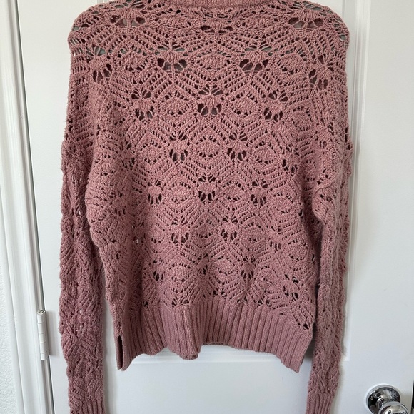 American Eagle Outfitters Mauve Knit Turtleneck Sweater - Picture 2 of 3